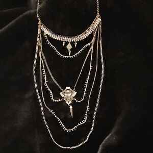 Buckle Gold and Silver Multi-Layer Necklace